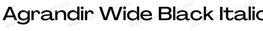 Agrandir Wide Black Italic字体转换